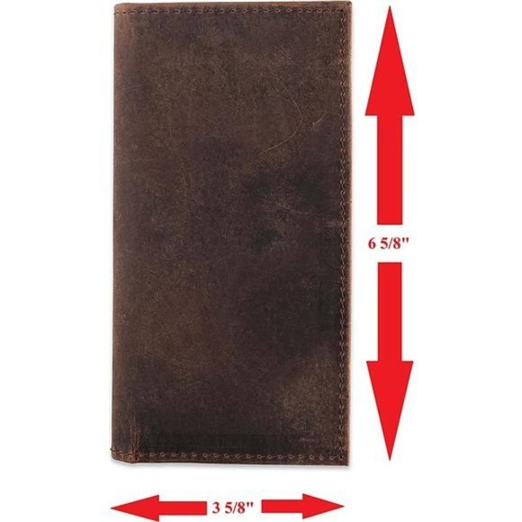 Bags | Genuine Leather Long Bifold Wallet Checkbook Wallets Western ...